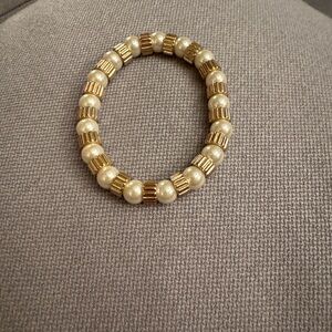 Roxanne Assoulin Gold and Cream Bracelet Set